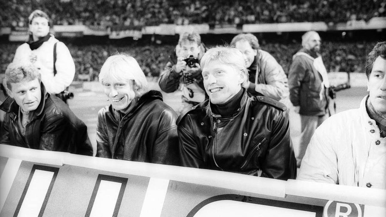 Carlo Thränhardt (2.v.l.) und Boris Becker (r.) arbeiteten lange zusammen