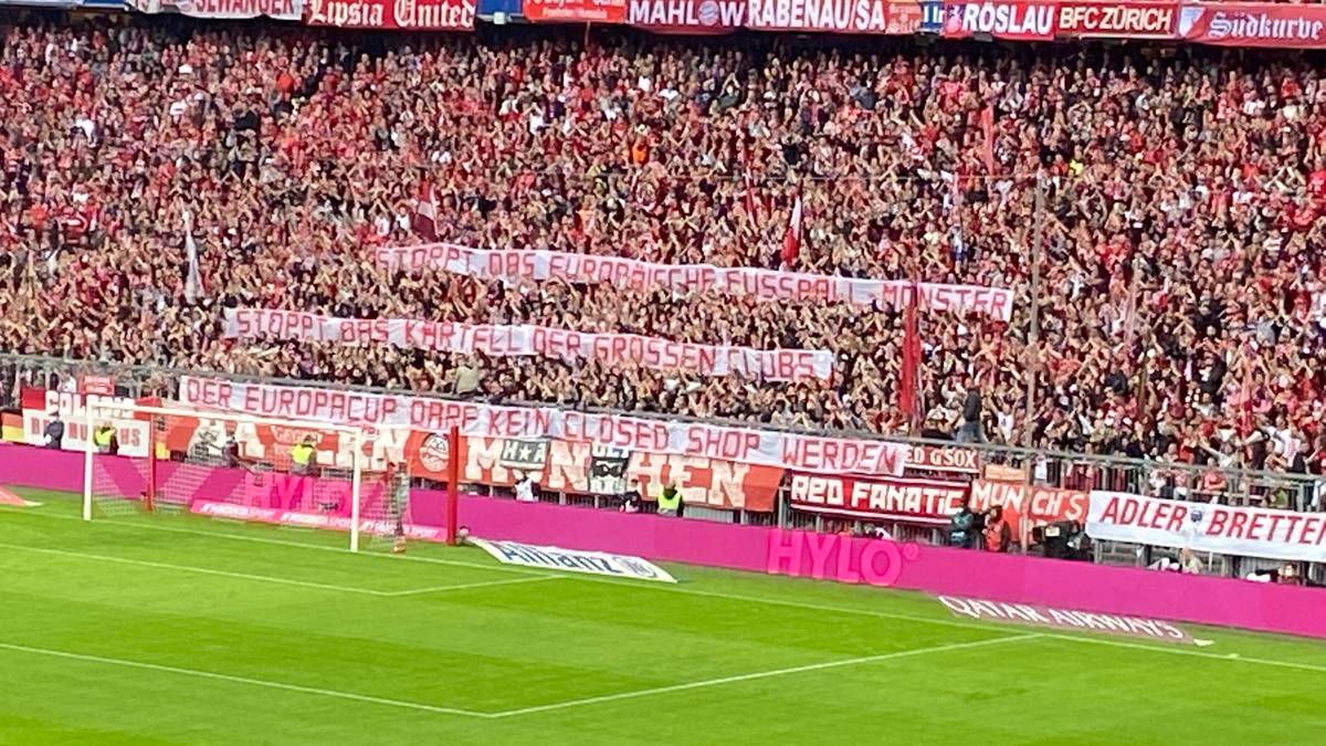 Die Bayern-Fans protestieren gegen UCL-Reformen