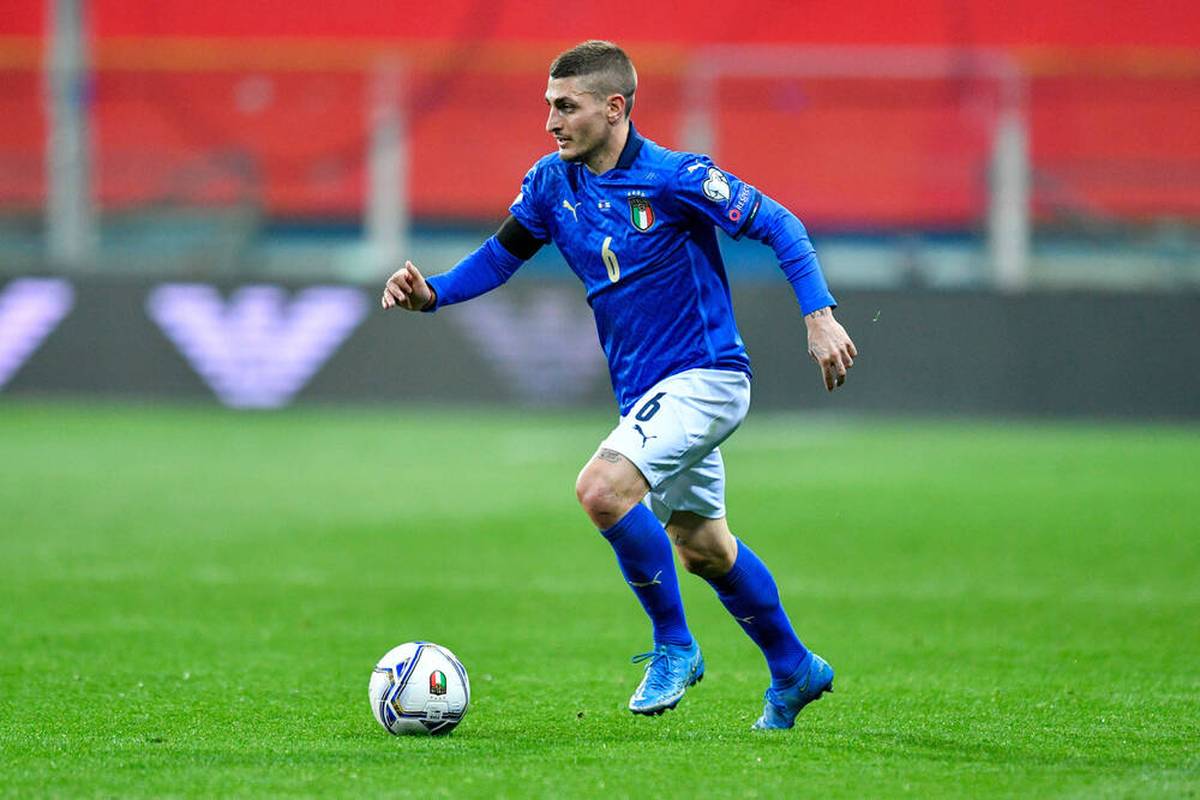 Italiens Hoffnungen auf die Rückkehr von Mittelfeldchef Marco Verratti wachsen: Der 28-Jährige von PSG kam am Samstag bei einem Trainingsspiel zum Einsatz.