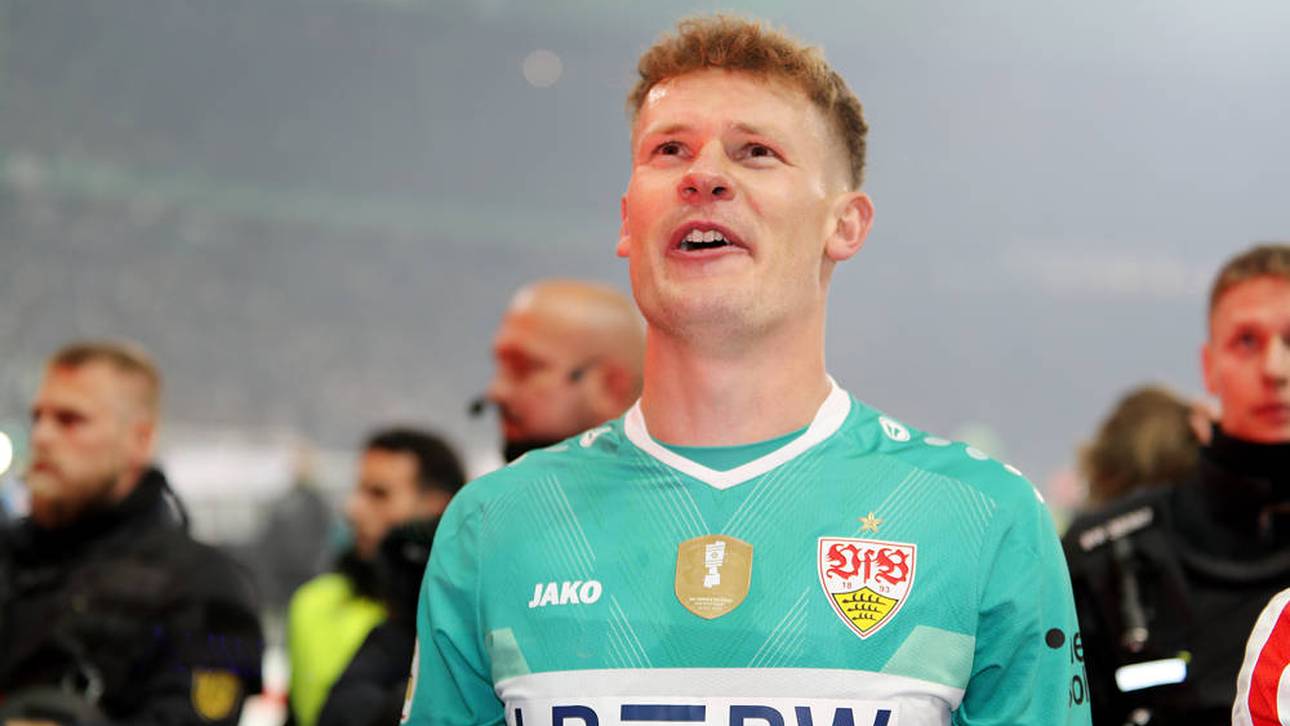 Alexander Nübel freut sich über Stuttgarts Pokal-Triumph