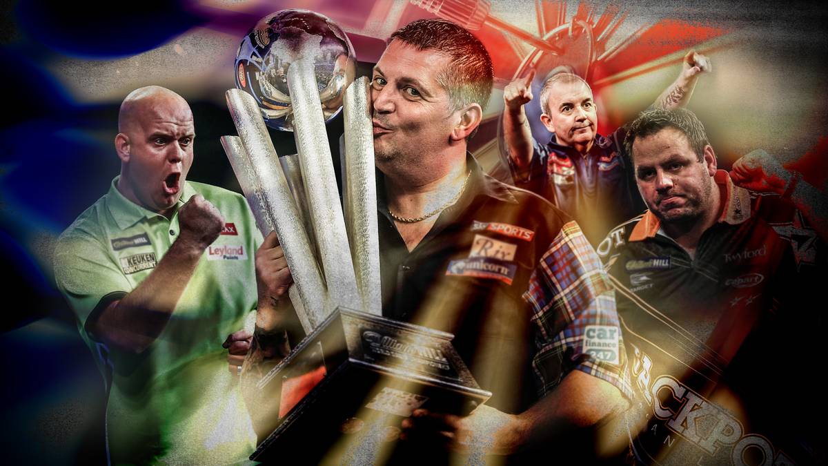 Ein alleiniger Rekordhalter, Überraschungssieger und aufstrebende Youngster. SPORT1 zeigt die Sieger der PDC-Darts-WM seit 2000