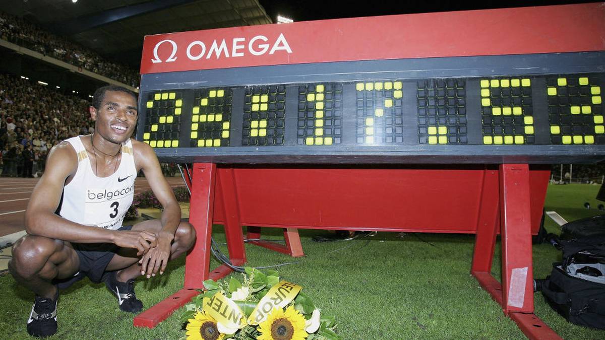 Kenenisa Bekele vor seiner Weltrekordzeit 