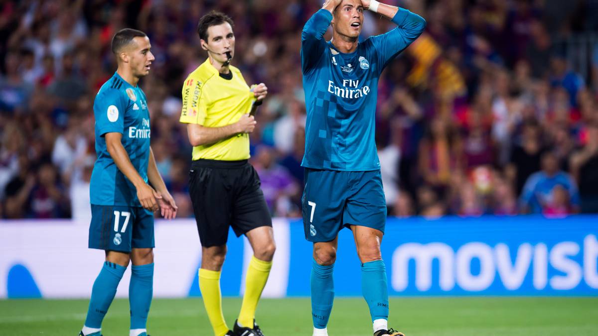 Cristiano Ronaldo sieht gegen den FC Barcelona die Gelb-Rote Karte