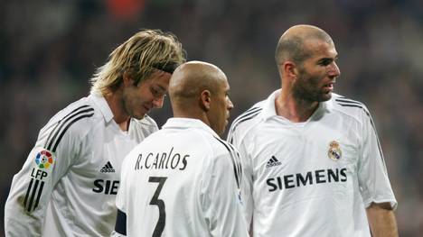 David Beckham, Roberto Carlos und Zinedine Zidane