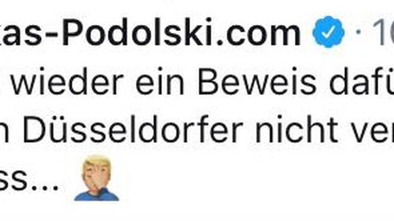 Lukas Podolski äußerte sich via Twitter zum Fortuna-Theater
