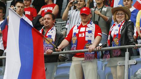 Supporters of the Russian football team