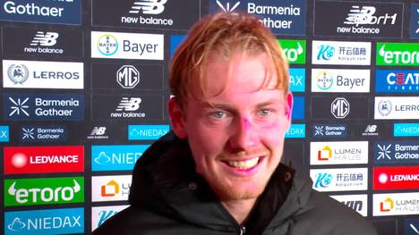 Nach dem 2:1-Erfolg gegen Bayer 04 Leverkusen spricht Julian Brandt über das kommende Spiel im DFB-Pokal und das Phänomen, dass Leverkusen in der Nachspielzeit oft trifft.