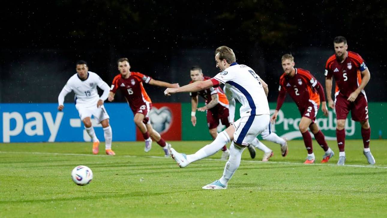 Harry Kane traf vom Elfmeterpunkt zum 3:0-Halbzeitstand