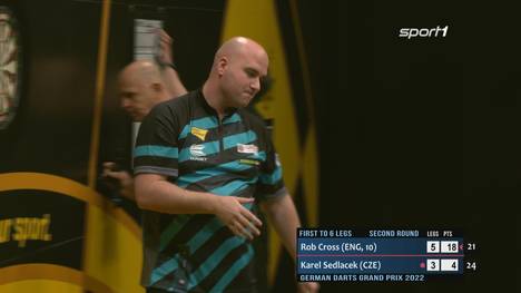 Rob Cross lässt gegen den Tschechen Karel Sedlacek nichts anbrennen und zieht in die nächste Runde ein. 