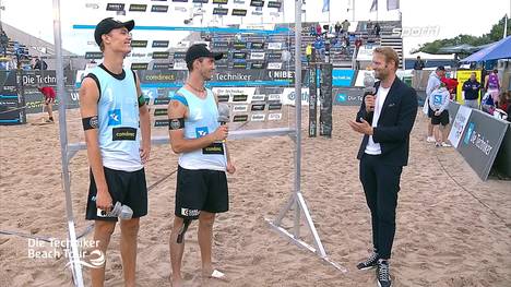 Per Zweisatz-Sieg ins Halbfinale der Beachvolleyball-Meisterschaft: Julius Thole und Clemens Wickler im Interview.