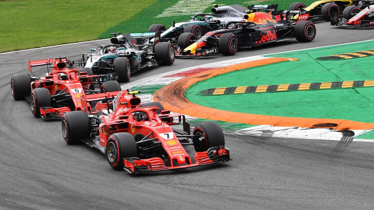 Am Start kann sich das Ferrari-Duo vor der Konkurrenz behaupten und geht in Führung liegend auf die erste Runde