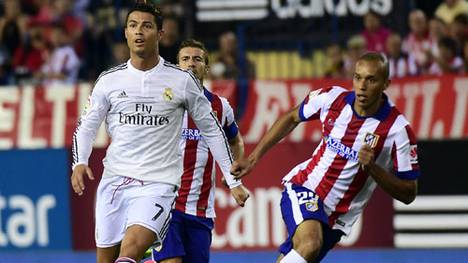 Cristiano Ronaldo (l.) soll im Derby gegen Atletico Madrid mitwirken