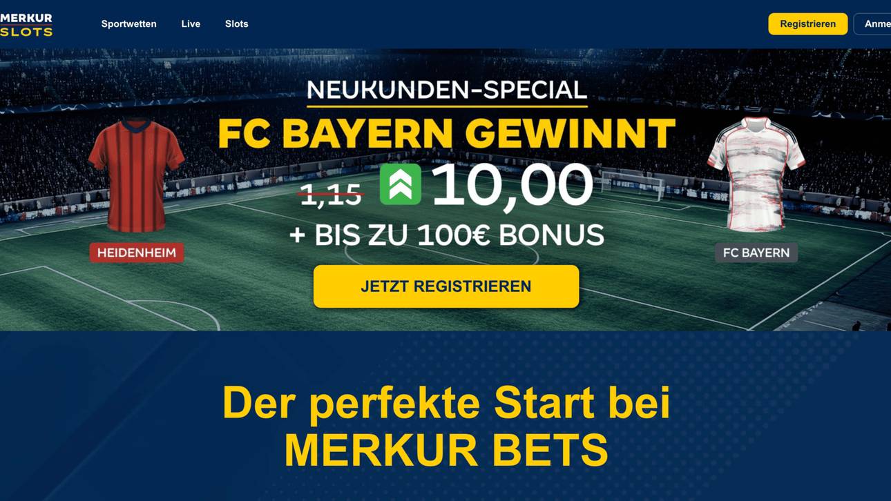 Bundesliga Quotenboost bei Merkur Bets für Heidenheim gegen Bayern München am 21.12.