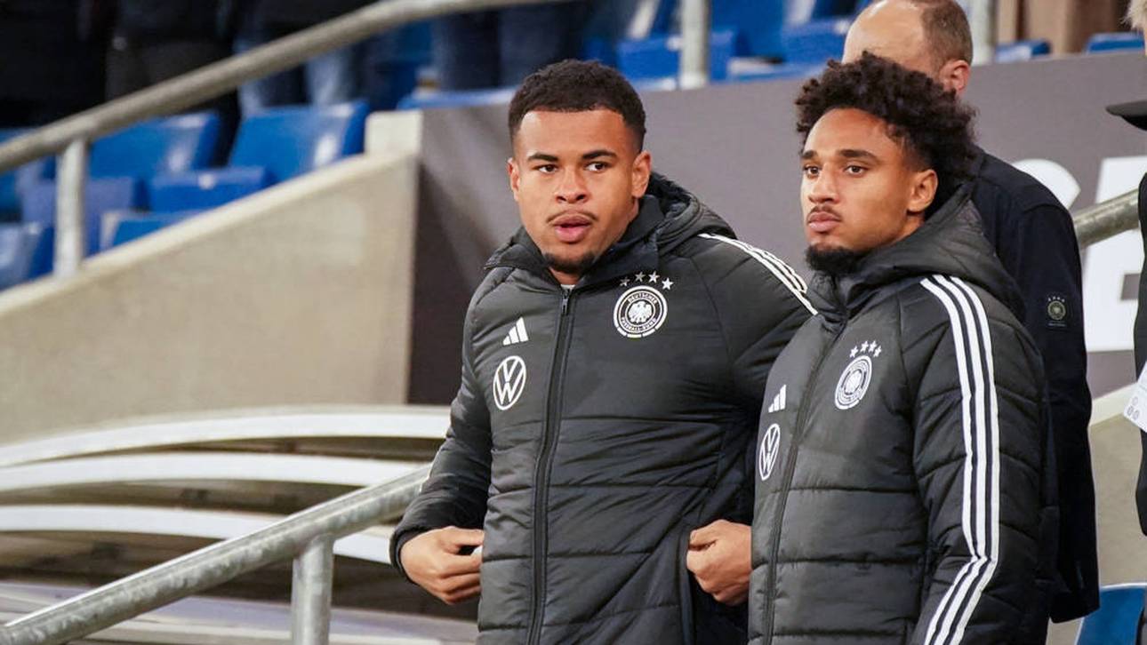 Noah Atubolu (l.) und Kevin Schade (r.) reisen nicht mit dem DFB-Team nach Belfast