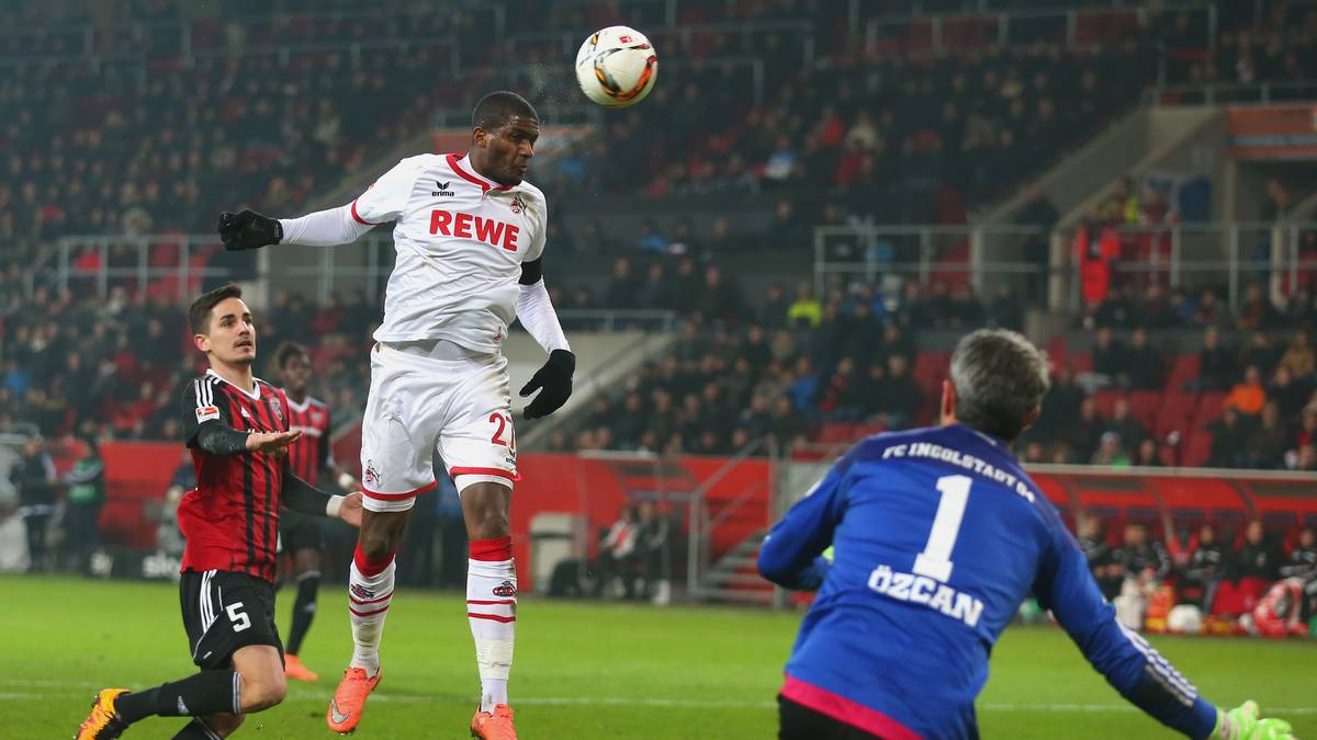In Hälfte zwei gelingt den Kölnern der Ausgleich. Anthony Modeste trifft per Kopf