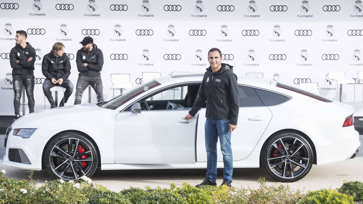 Keylor Navas - Audi RS 7 Sportback performance, Gletscherweiß, 605 PS, Beschleunigung 0-100 km/h in 3,7 s