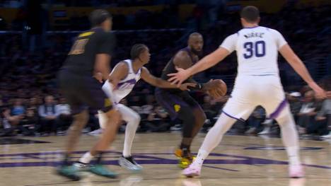 Die beiden Lakers-Stars Luka Doncic und LeBron James laufen gegen die Utah Jazz zu Höchstform auf. Bei dem Rekordspiel von LeBron gewinnen die Los Angeles Lakers mit 140:126.