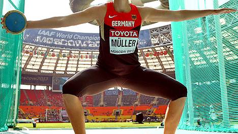 Nadine Müller gewann bei der Leichtathletik-WM 2013 Silber
