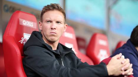 LEIPZIG, GERMANY - SEPTEMBER 28: Julian Nagelsmann, Head Coach of RB Leipzig is seen prior to the Bundesliga match between RB Leipzig and FC Schalke 04 at Red Bull Arena on September 28, 2019 in Leipzig, Germany. (Photo by Boris Streubel/Bongarts/Getty Images)