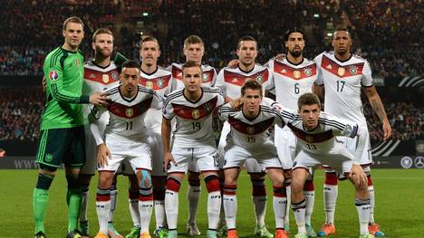 Deutsche Fußball-Nationalmannschaft-Gruppenfoto