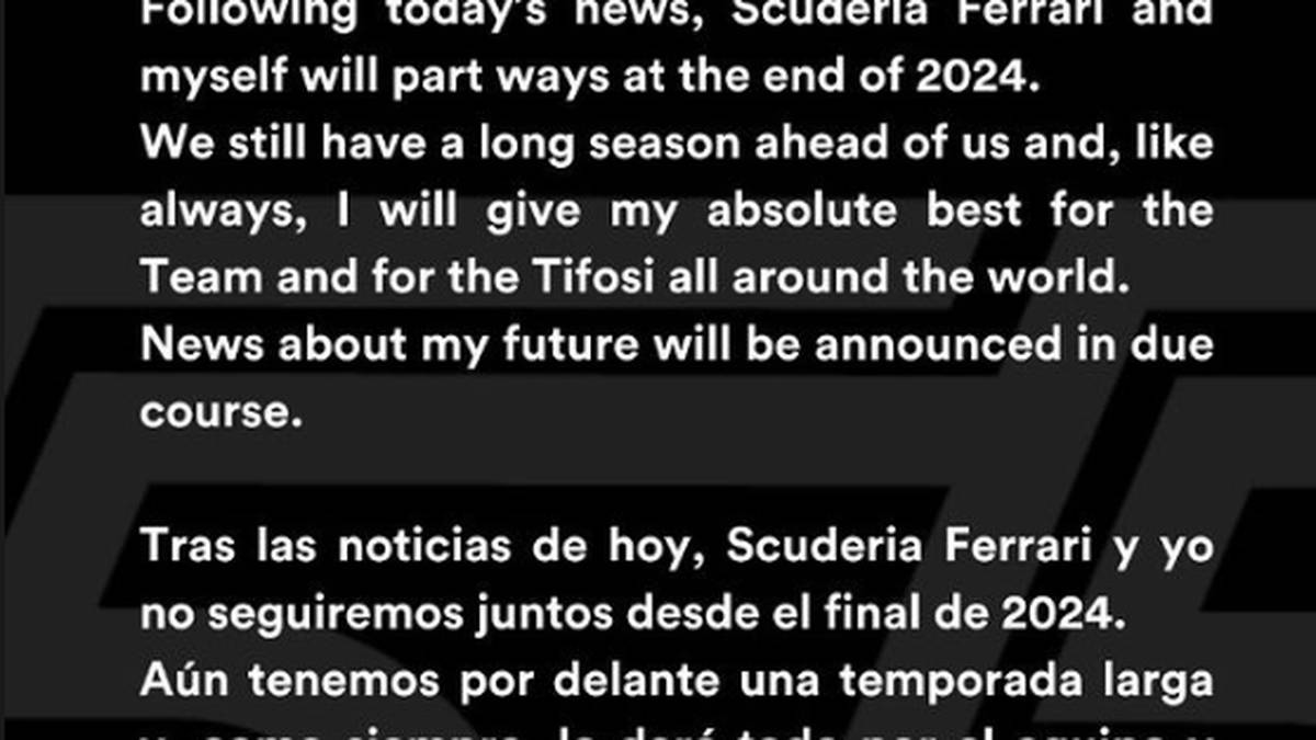 Carlos Sainz Jr. meldet sich nach seinem Ferrari-Aus 