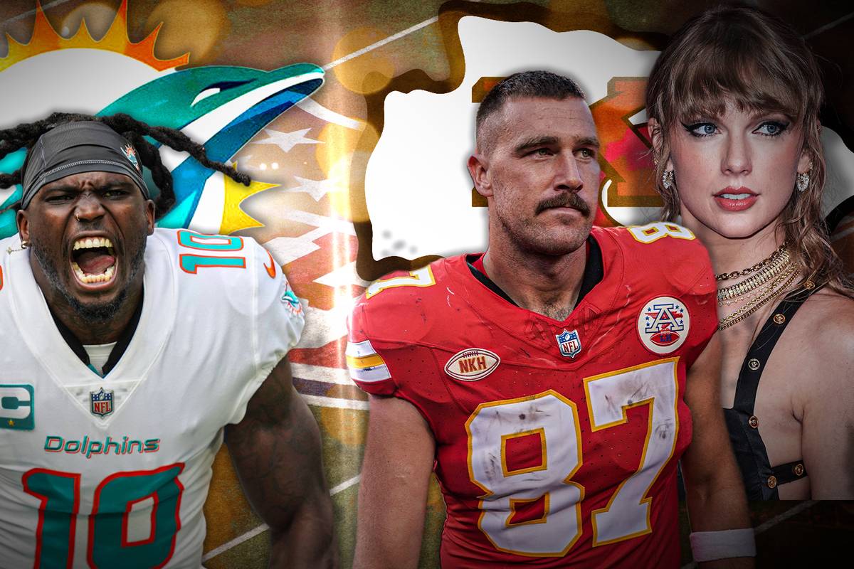 Star-Alarm in der NFL: Superstar Taylor Swift wurde beim Spiel der Kansas City Chiefs auf der Tribüne gesichtet - die Sängerin schaute ihrem Freund Travis Kelce bei der Arbeit zu. Auch die Miami Dolphins sorgten für Aufmerksamkeit.