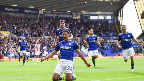 Jude Bellingham of Birmingham City celebrates after he scores their second goal during the Sky Bet Championship match between Birmingham City and Stoke City at St Andrew's Trillion Trophy Stadium