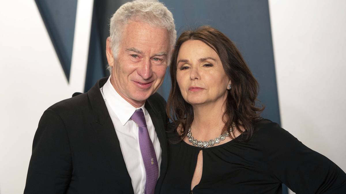 John McEnroe bei einer Oscar-Party mit Frau Patti Smyth 2020