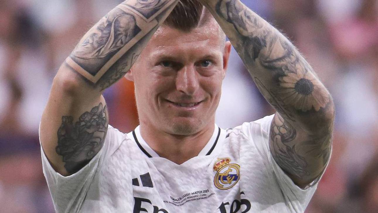 Toni Kroos beim Legendenspiel zwischen Real Madrid und Borussia Dortmund