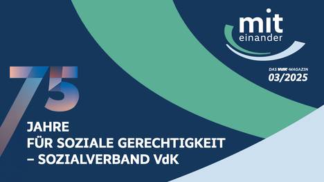 Das Sozialmagazin miteinander ist eine der beständigsten Sendereihen im Deutschen Fernsehen. Seit 26 Jahren informiert miteinander Monat für Monat über sozialpolitische Themen, rechtliche Fragen, zeigt Neues aus den Bereichen Gesundheit und Rente, ist generationsübergreifend und wendet sich an Menschen mit und ohne Behinderung gleichermaßen. Themen: Sondersendung "75 Jahre VdK Deutschland" mit Olaf Scholz, Karl Josef Laumann, Felix Banaszak, Bettina Stark-Watzinger. Lisa Paus u.v.a.
