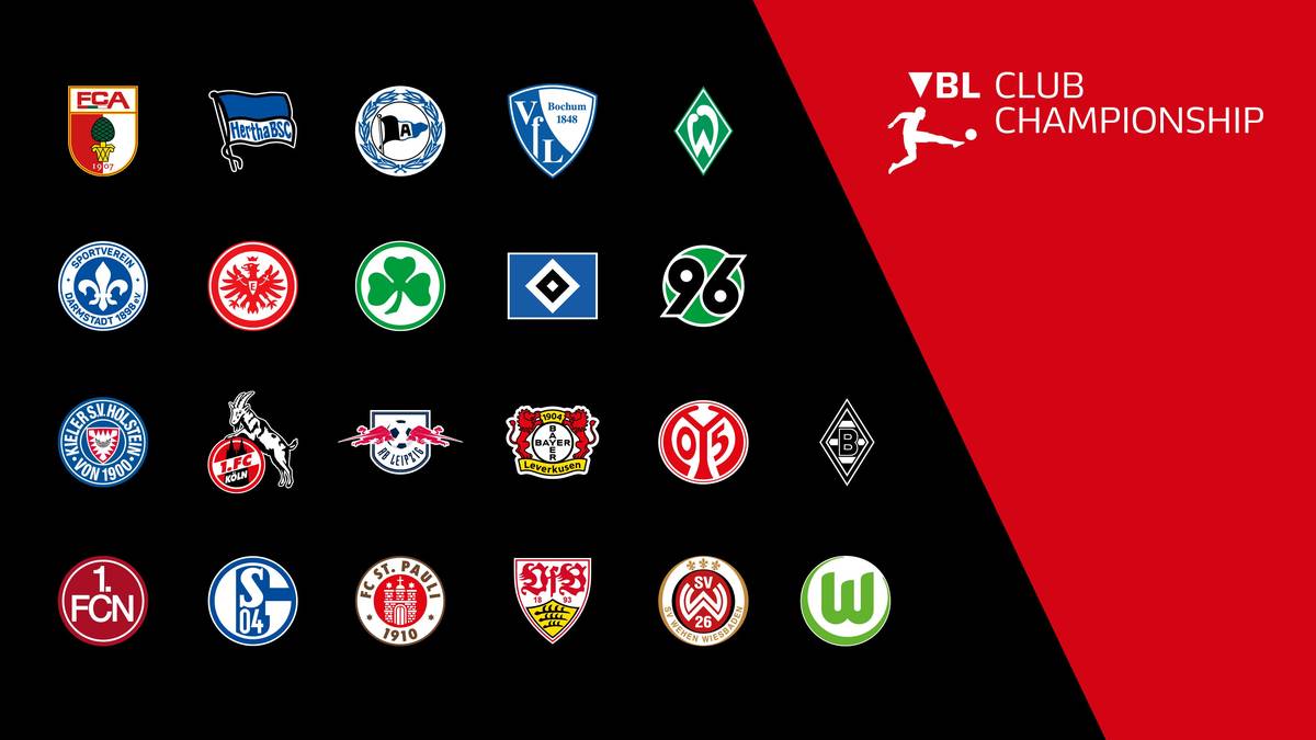 Diese 21 Teams treten in der Virtual Bundesliga an