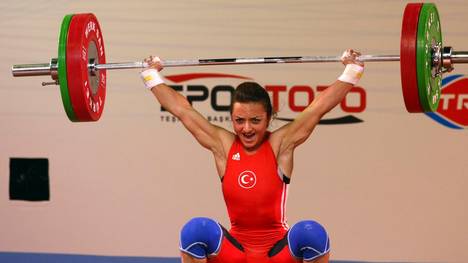 Sibel Ozkan of Turkey competes in the wo