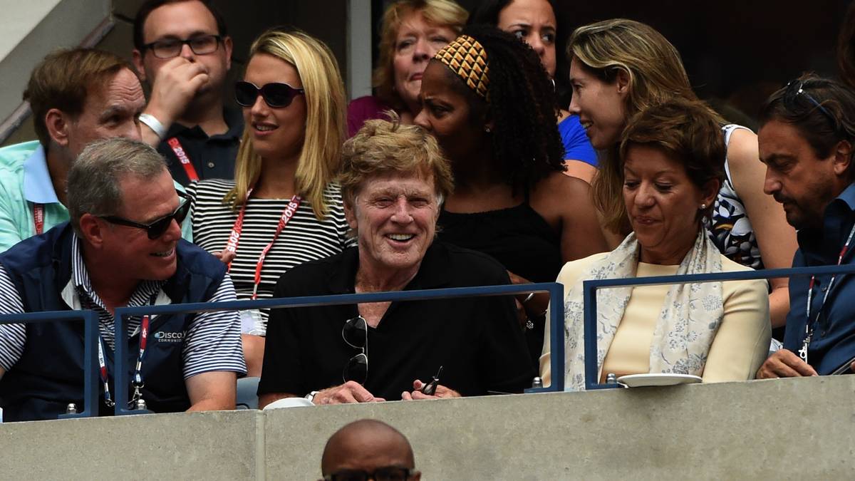 Starauflauf in Flushing Meadows! Das italienische Finale lassen sich auch einige Prominente nicht entgehen - beispielsweise Schauspieler Robert Redford