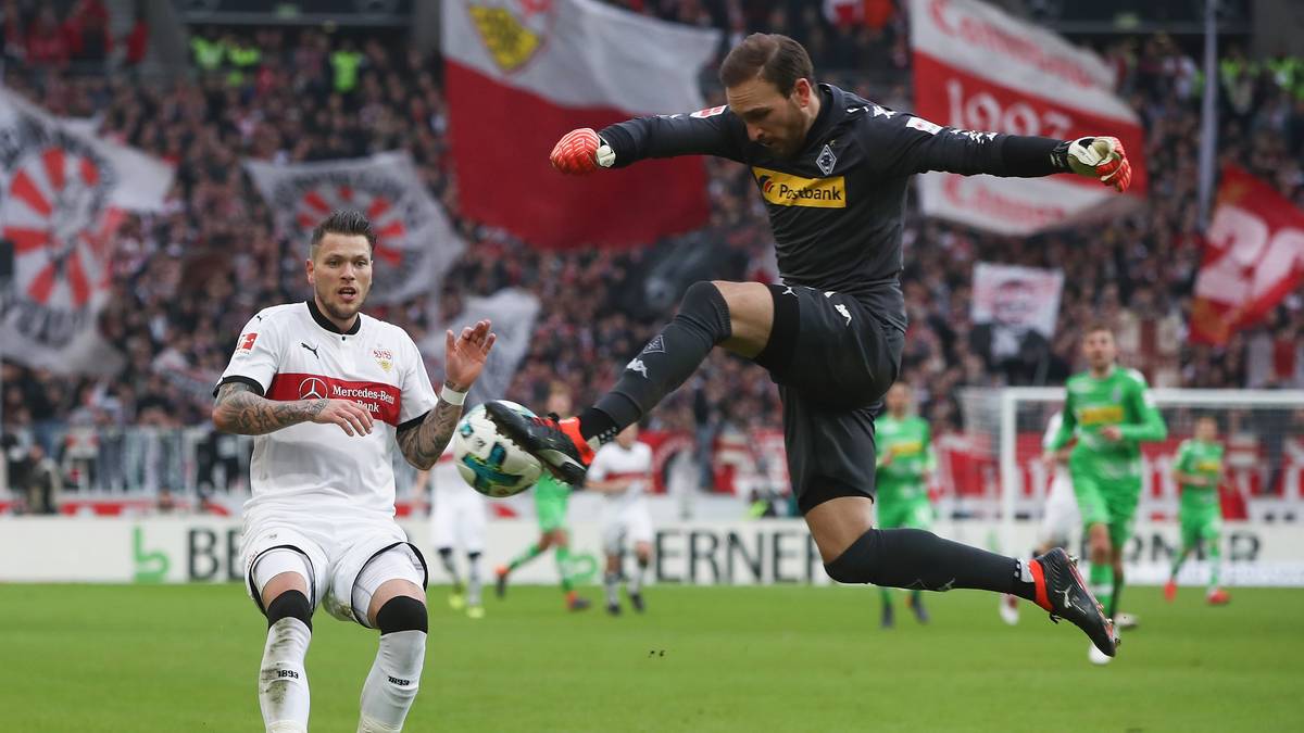 Anschließend können die Schwaben den knappen Vorsprung gegen zu harmlose Gladbacher in die Pause retten