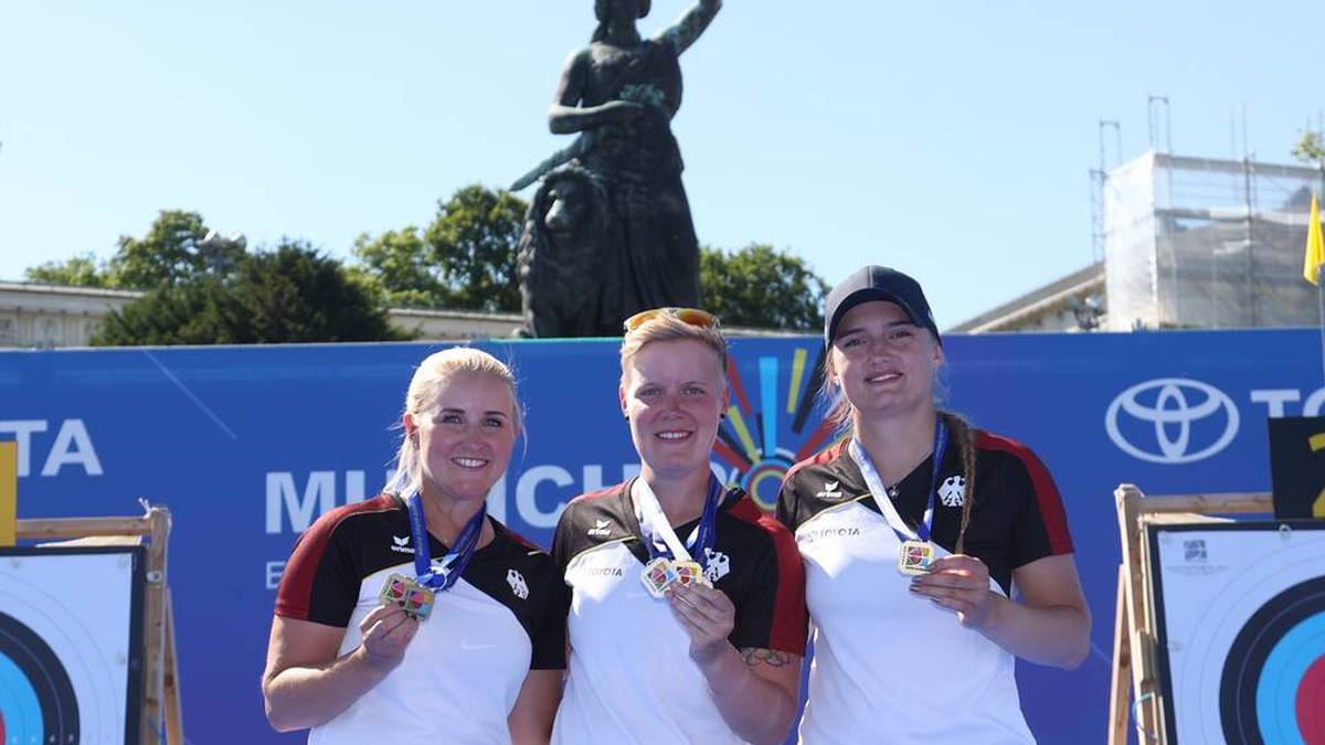 Bogenschießen: In Paris tritt das Trio aus Michelle Kroppen, Charline Schwarz und Katharina Bauer als Team-Weltmeister an. Vor dem Triumph vor einem Jahr in Berlin hatten die Bogenschützinnen bereits bei den Europameisterschaften 2022 in München Gold geholt.