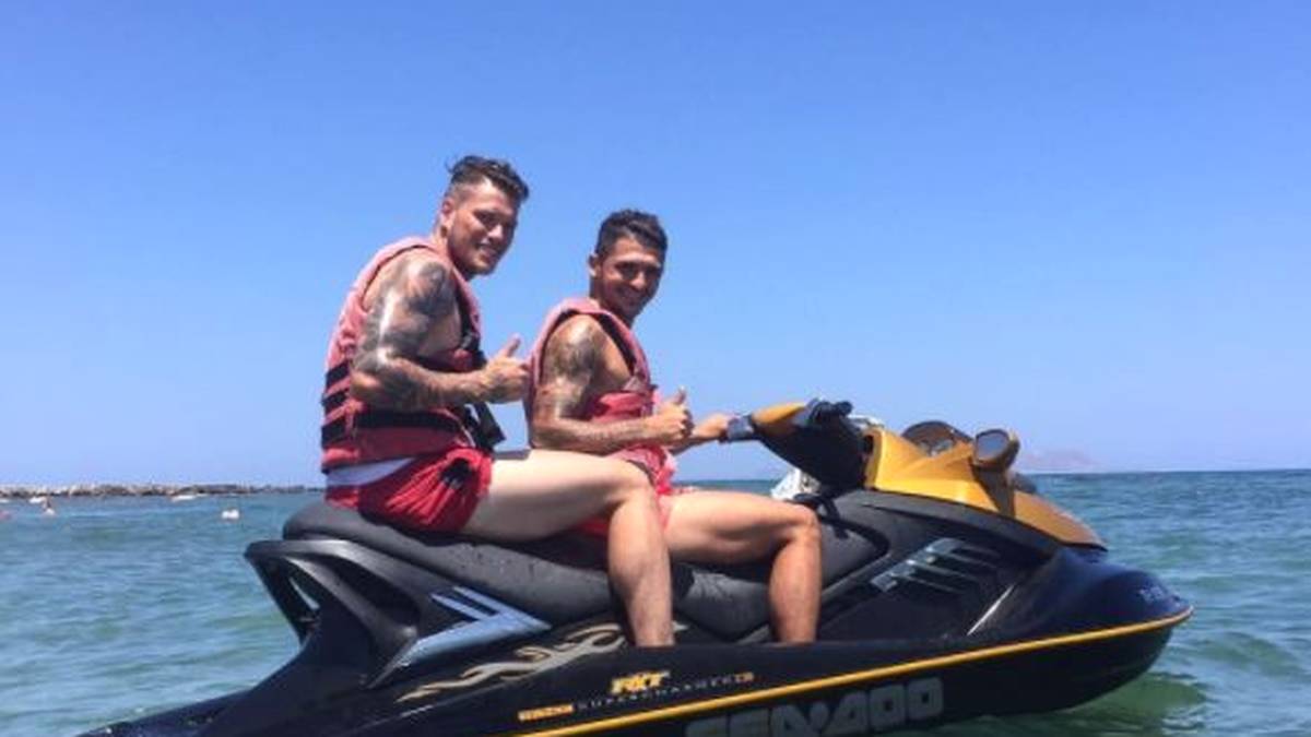 Bundesliga-Aufsteiger Daniel Ginczek braucht anscheinend immer Action. Zusammen mit einem Freund wird die Küste Griechenlands auf einem Jet-Ski unsicher gemacht

