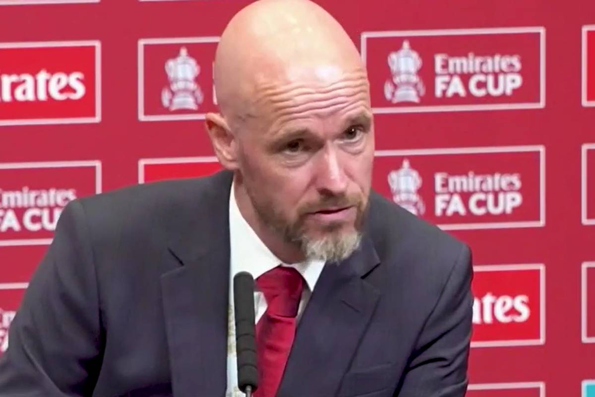 Erik ten Hag gewinnt mit Manchester United den FA Cup im Finale gegen den Stadtrivalen City. Nach der Partie zeigt sich der Niederländer dünnhäutig ob der anhaltenden Entlassungsgerüchte.