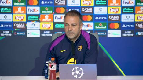 Barca-Trainer Hansi Flick spricht vor dem Viertelfinalrückspiel gegen Atletico Madrid über Lamine Yamal.