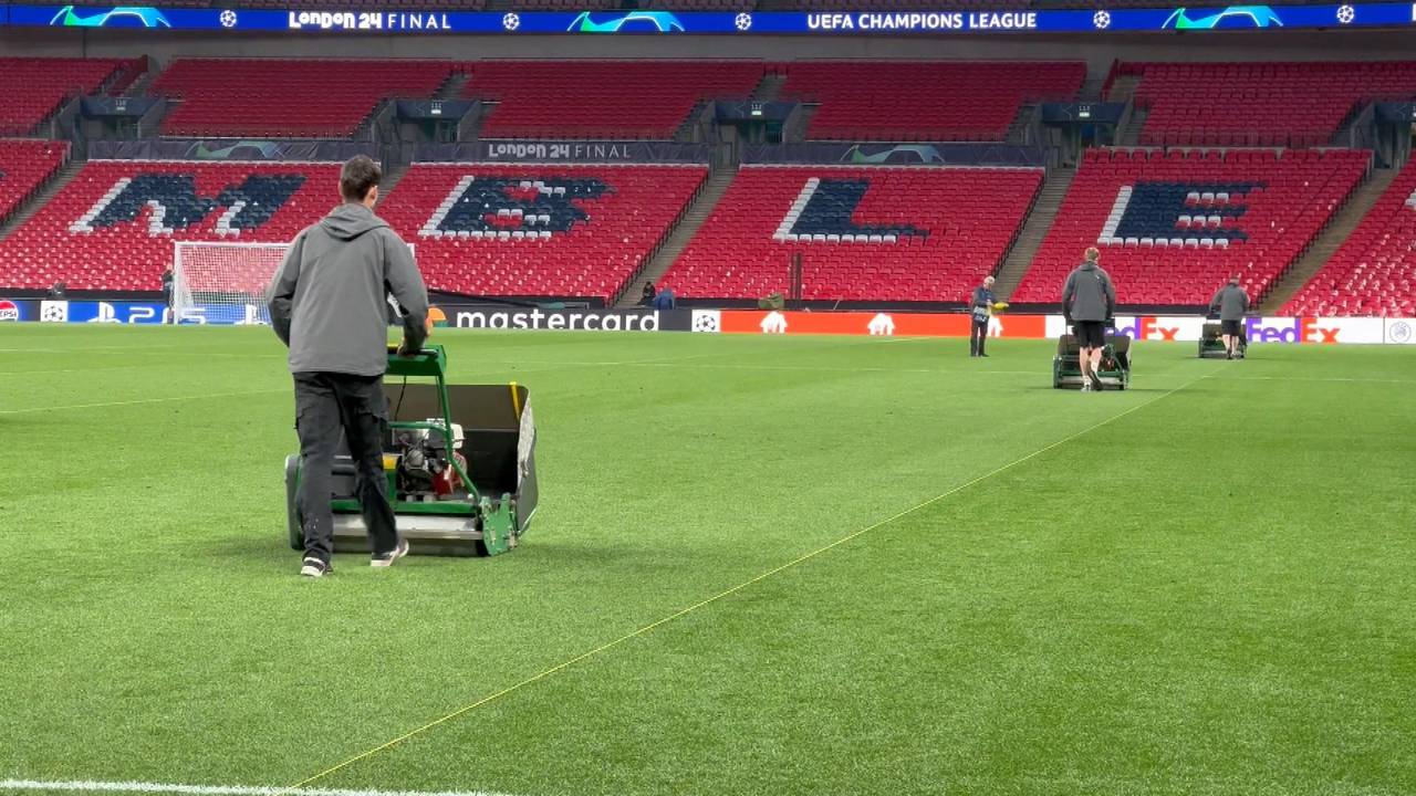 So entsteht der heilige englische Rasen in Wembley | Fußball