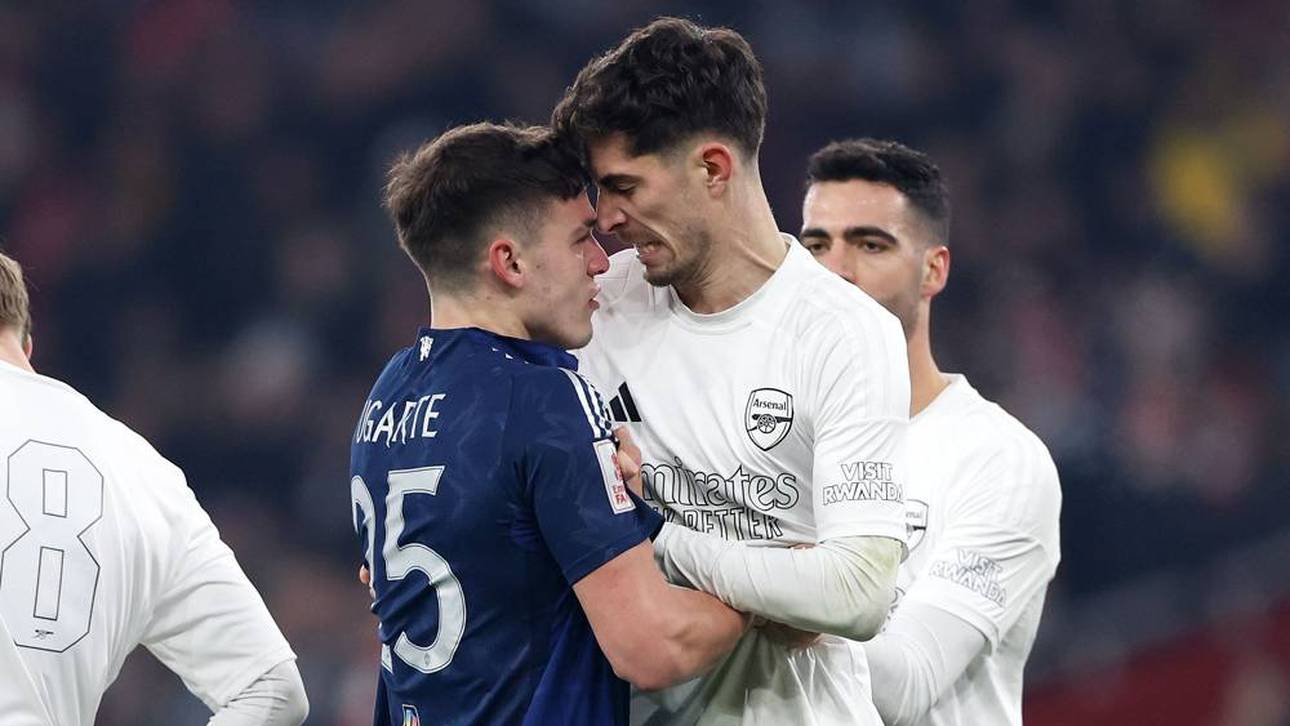 Manuel Ugarte (l.) und Kai Havertz (r.) gerieten aneinander