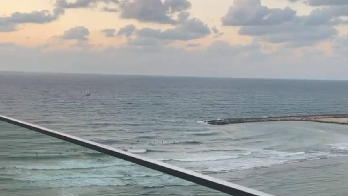 Auf Instagram postet Nationalspielerin Giulia Gwinn die Aussicht aus dem Mannschaftshotel in Tel Aviv in ihrer Instagram-Story