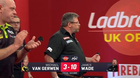 James Wade setzt im Achtelfinale ein dickes Ausrufezeichen und fegt Michael van Gerwen mit 10:3 von der Bühne.