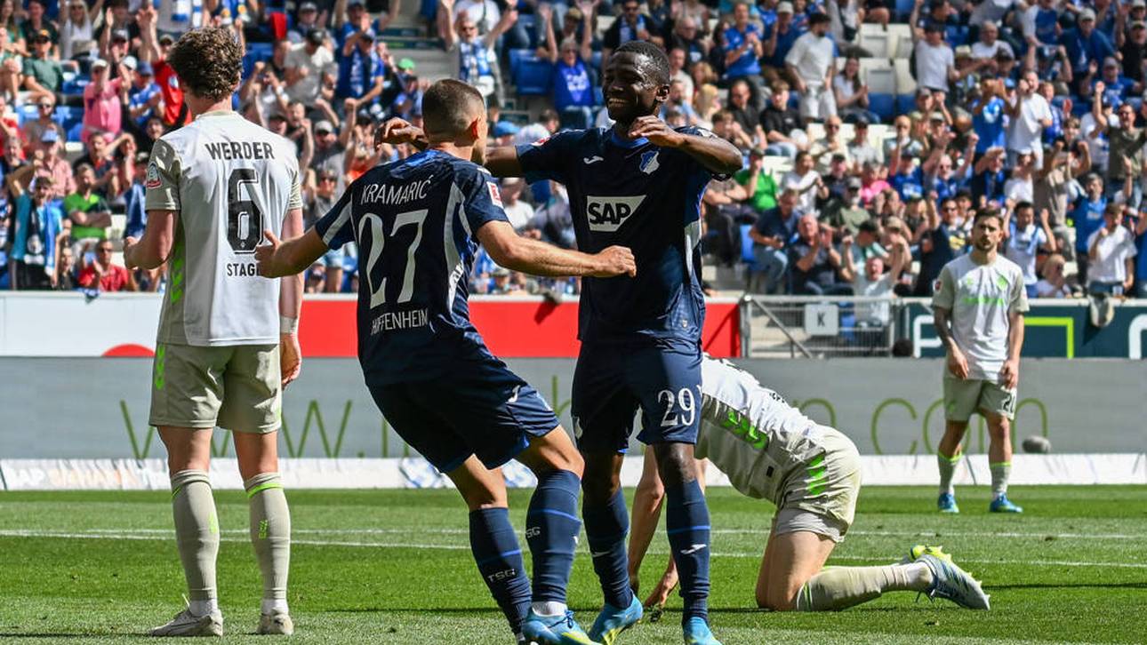 Die TSG Hoffenheim setzt sich am vorletzten Spieltag gegen Bremen durch