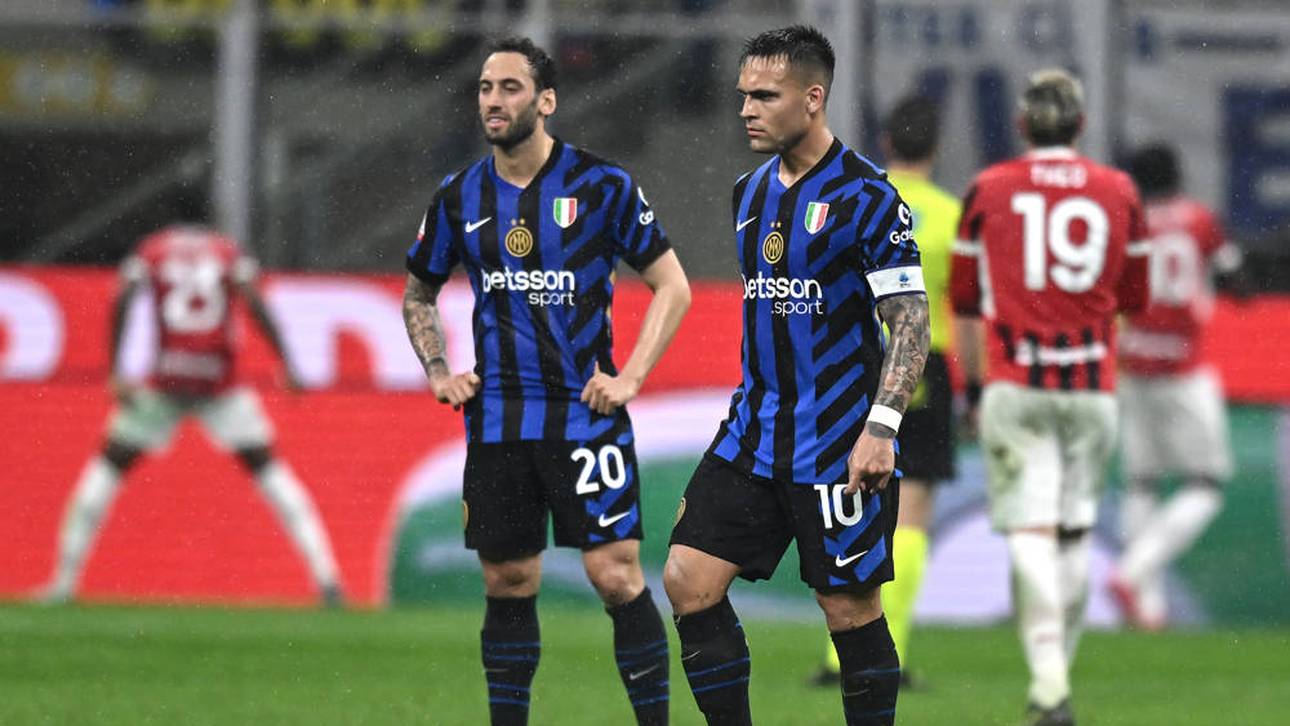 Hakan Calhanoglu (l.) und Lautaro Martinez