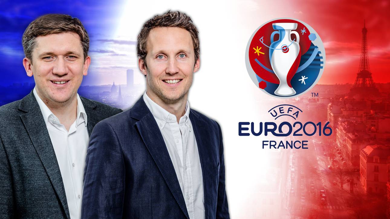 Matthias Becker (l.) und Florian Weiß berichten für SPORT1 von der EM in Frankreich