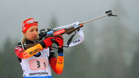 Franziska Preuß beim Biathlon in Ruhpolding