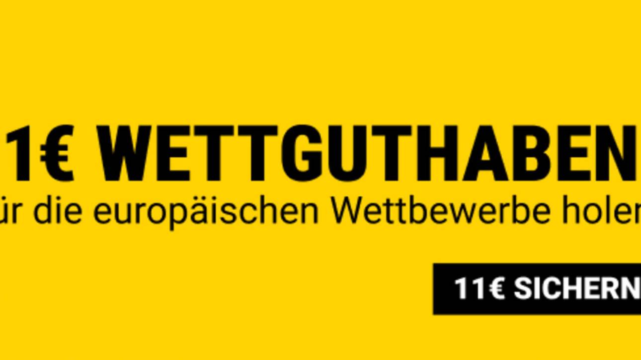 Bei Interwetten winkt zur Champions League eine 11 € Freebet (18+ I Es gelten die AGB)