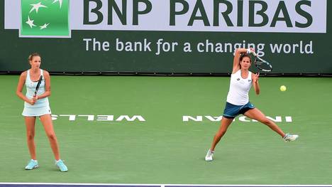 Julia Görges (r.) und Karolina Pliskova verlieren das Finale von Indian Wells