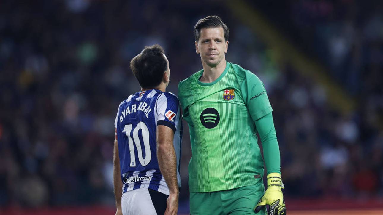 Wojciech Szczesny sprang bei Barca ein und leidet mit seinem Kollegen mit