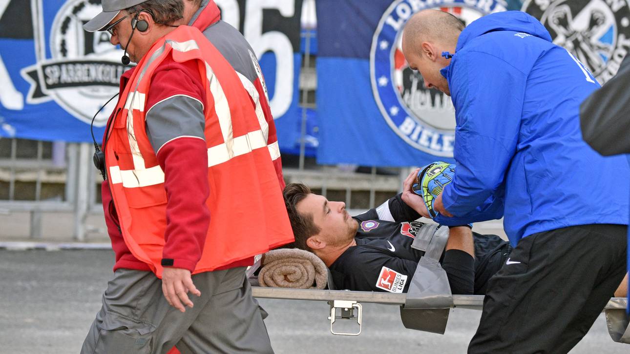 Schwere Verletzung bei Aue-Torhüter